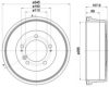 HELLA 8DT 355 302-551 Brake Drum